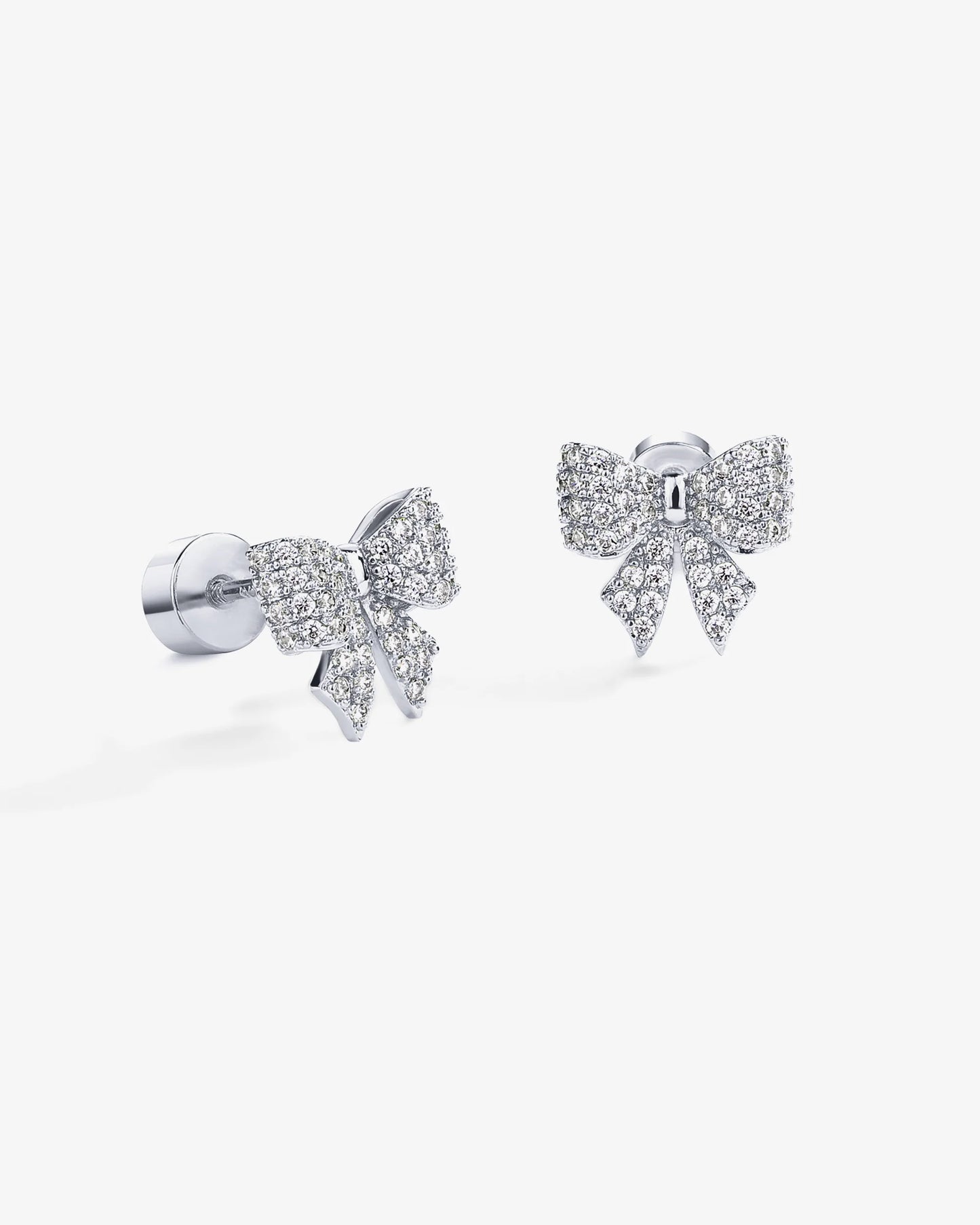 Radmohn Jewelers Coquette Bow Stud Earrings - 14K Gold Plated Flat Back