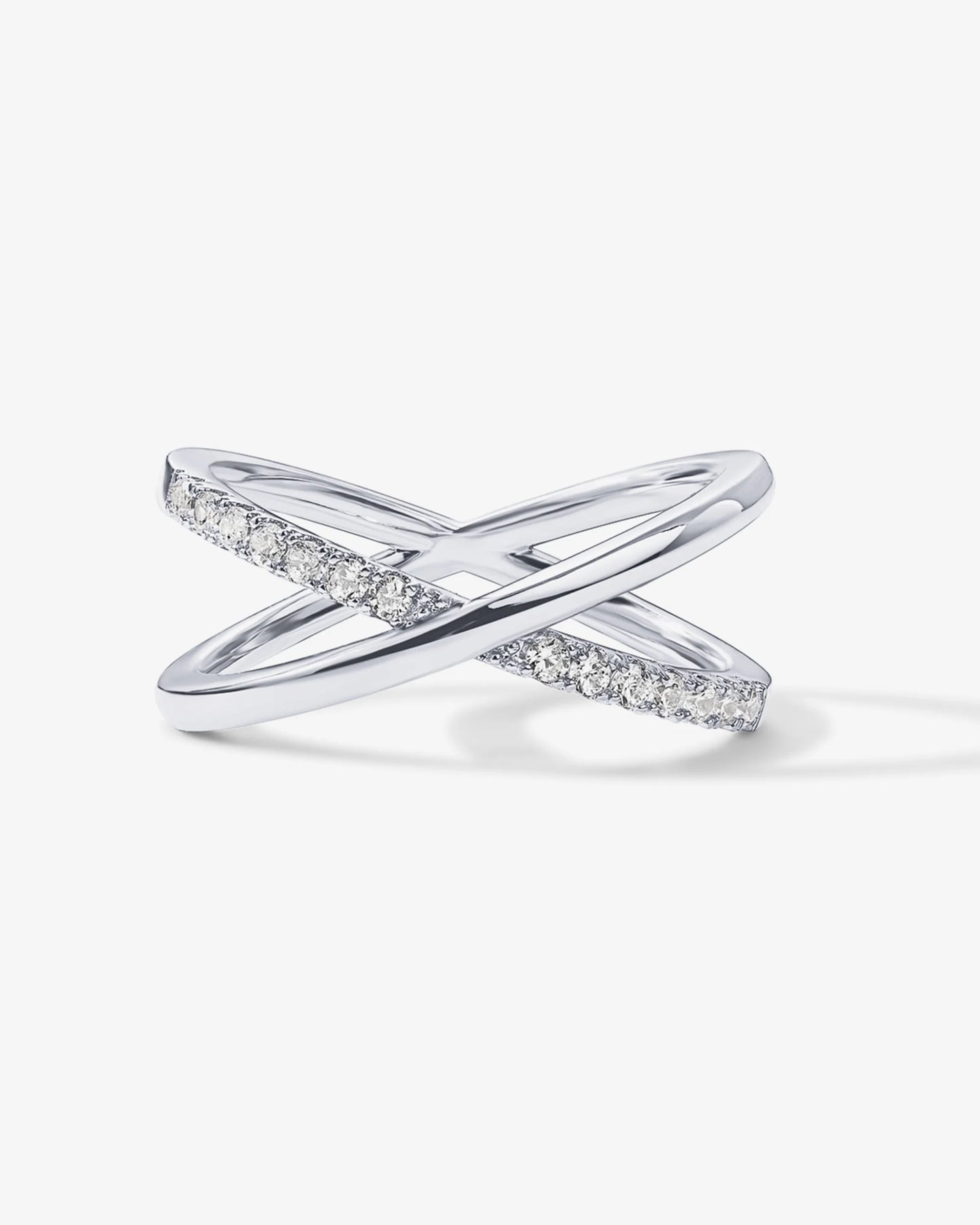 Radmohn Jewelers Cross Crossover Ring - Premium CZ Gold Plated