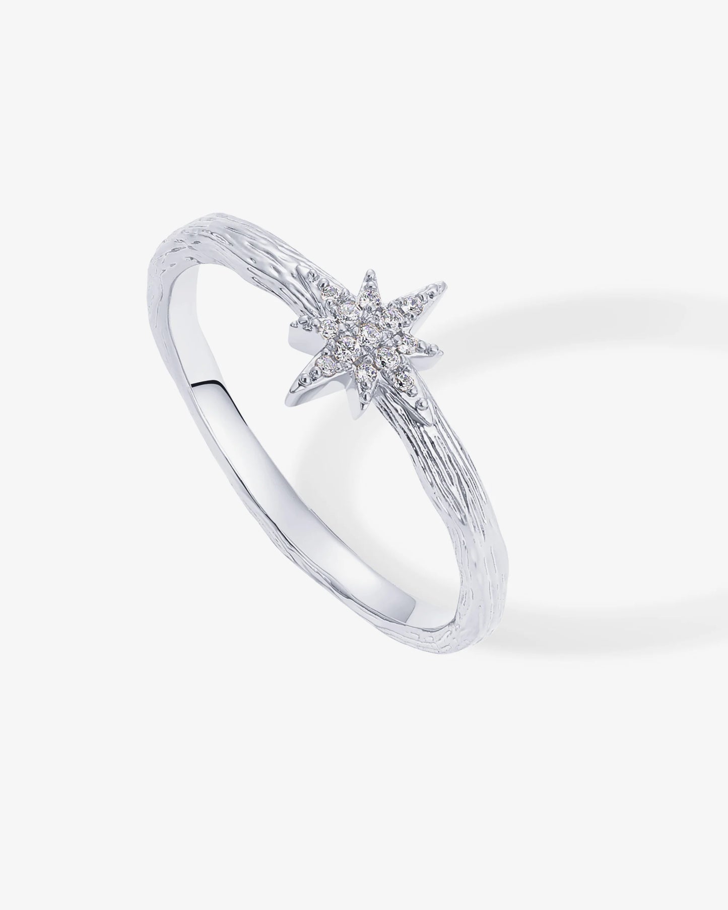 Radmohn Jewelers North Star Stackable Ring - CZ 14K Gold Plated
