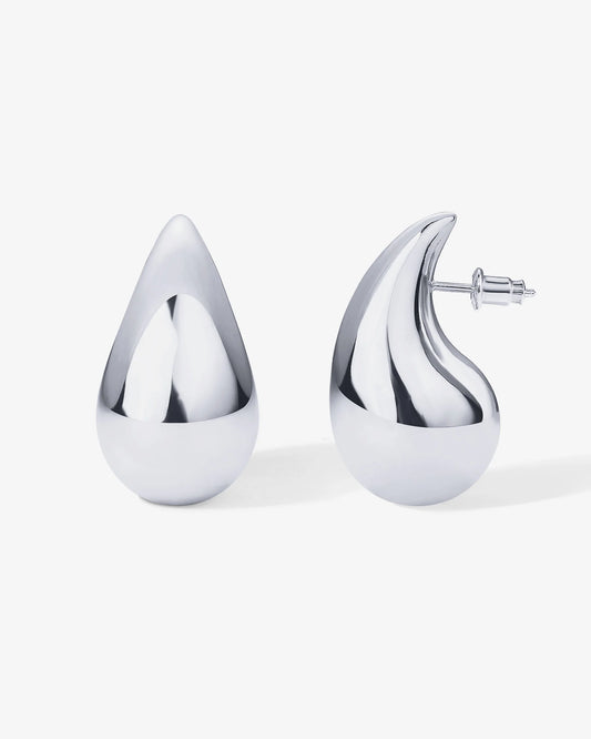 Radmohn Jewelers Teardrop Hoop Earrings - Chunky Lightweight Gold/Silver Plated