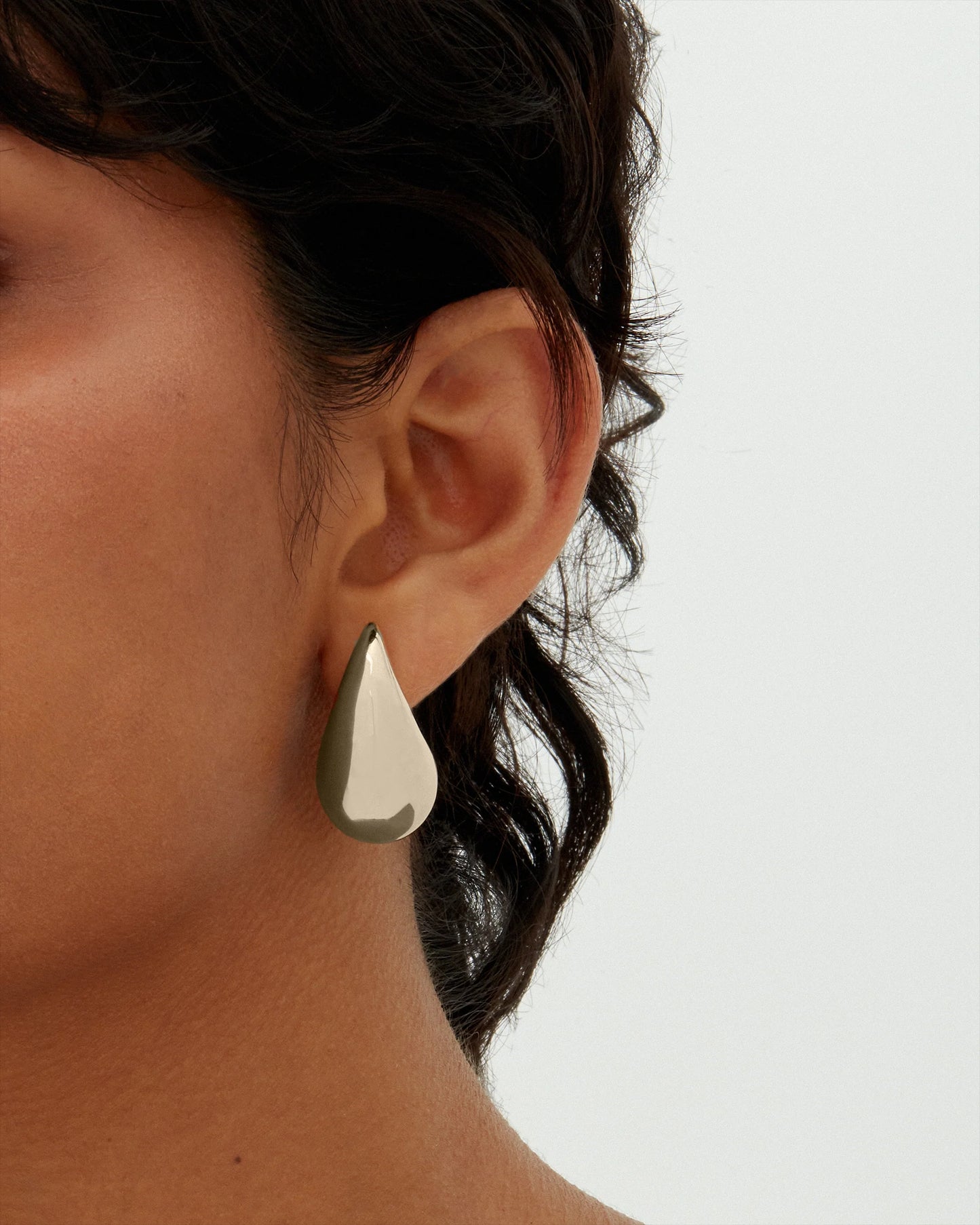 Radmohn Jewelers Teardrop Hoop Earrings - Chunky Lightweight Gold/Silver Plated