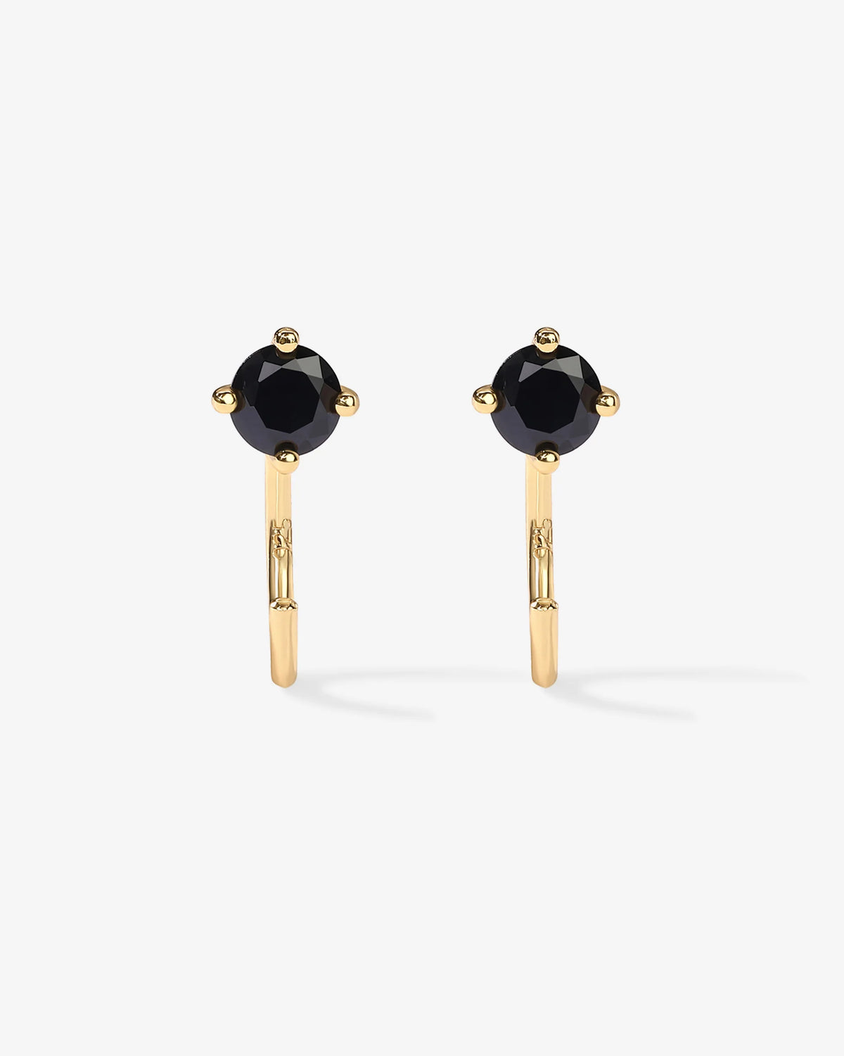 Boho Colored Half Hoop Huggie Earrings - Gold & Rhodium Plated over Brass - product image