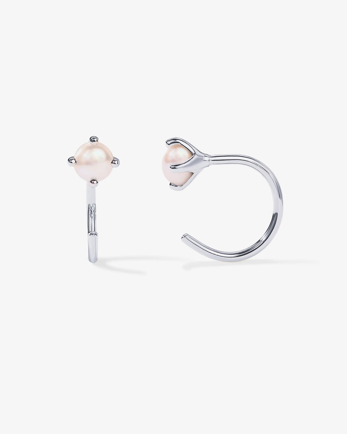 Boho Colored Half Hoop Huggie Earrings - Gold & Rhodium Plated over Brass - product image