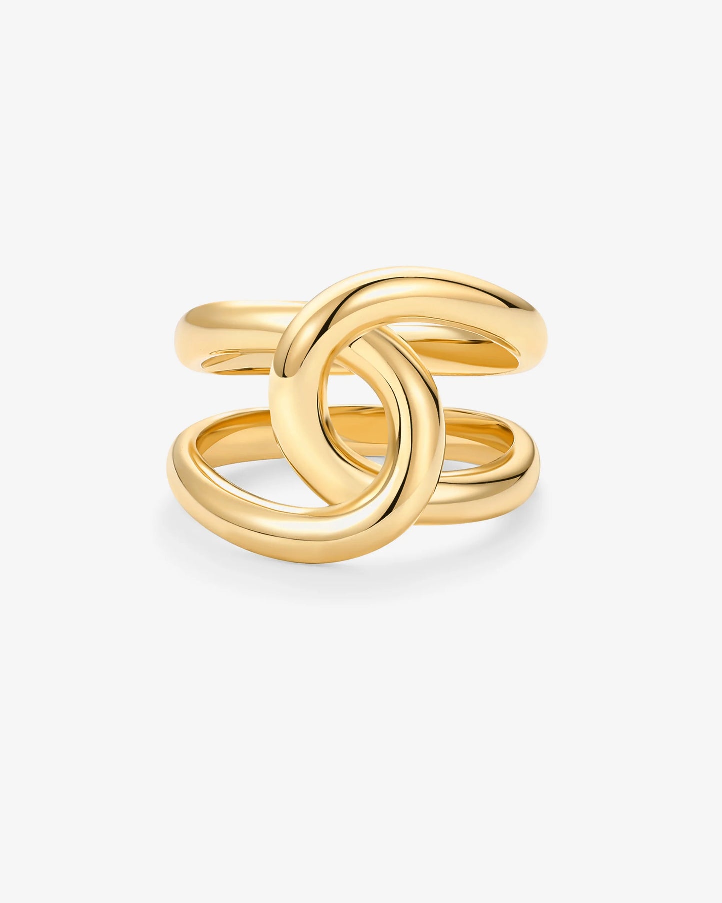 Radmohn Jewelers Chunky Interloop Ring - Gold & Rhodium Plated Statement Ring