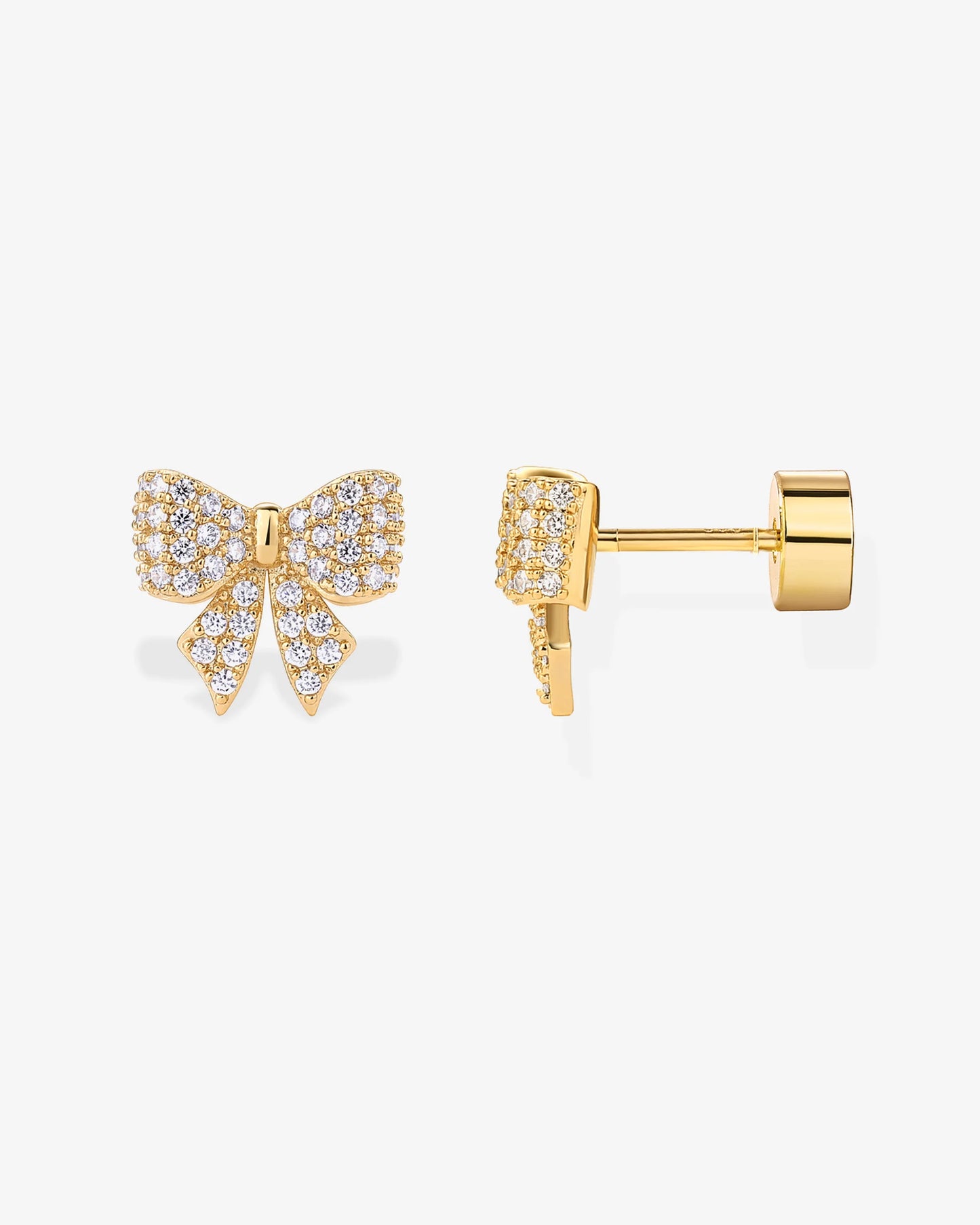 Radmohn jewelers Coquette Bow Studs - 14K Gold-Plated Bow Earrings