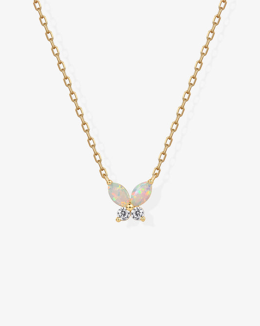Radmohn jewelers Flutter Necklace - 14K gold mini butterfly pendant with cubic zirconia