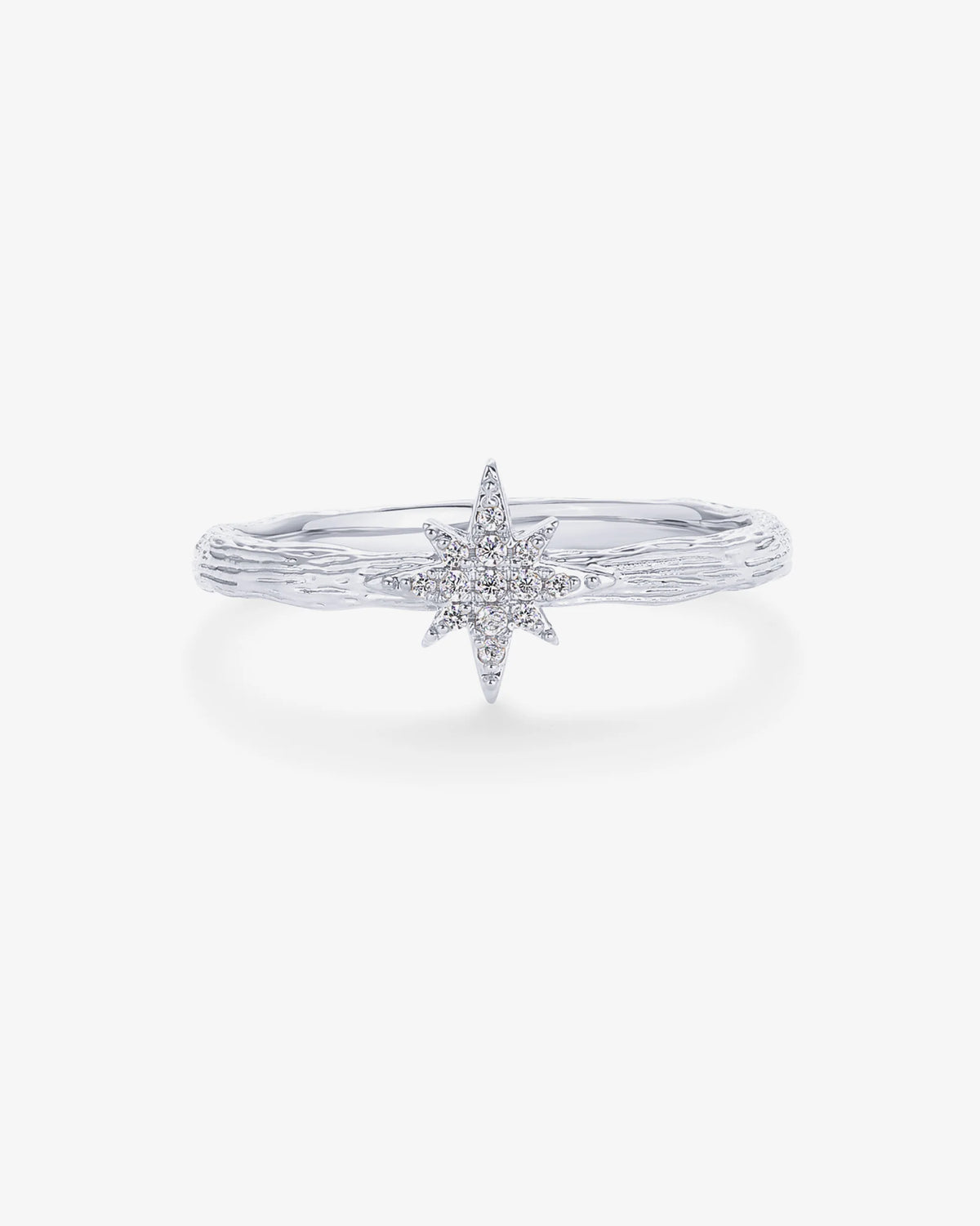 North Star Stackable Ring - CZ 14K Gold Plated over Brass - product image
