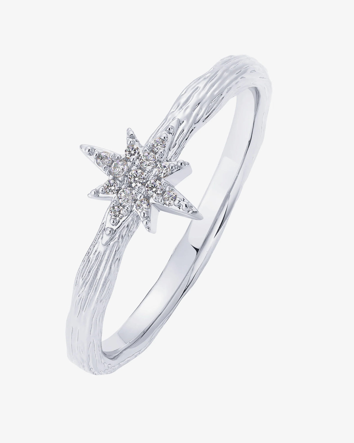 North Star Stackable Ring - CZ 14K Gold Plated over Brass - product image