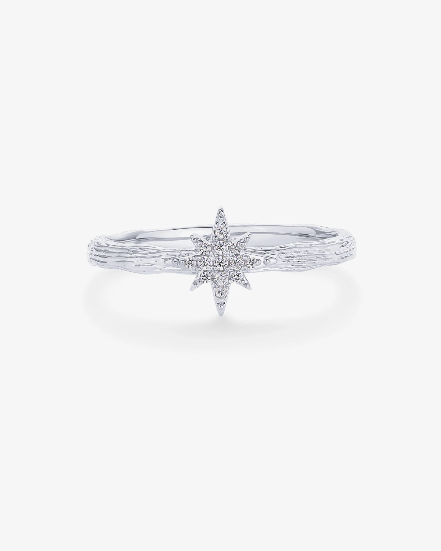 Radmohn Jewelers North Star Stackable Ring - CZ 14K Gold Plated
