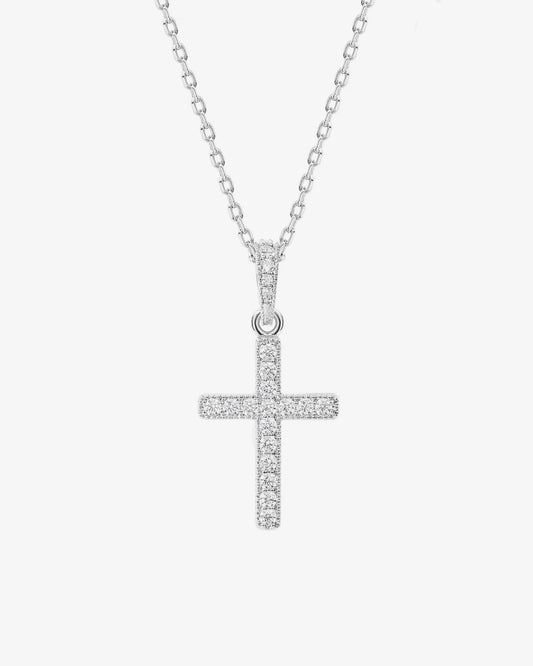 Radmohn Jewelers Pavé Cross Necklace - CZ Gold Plated Pendant