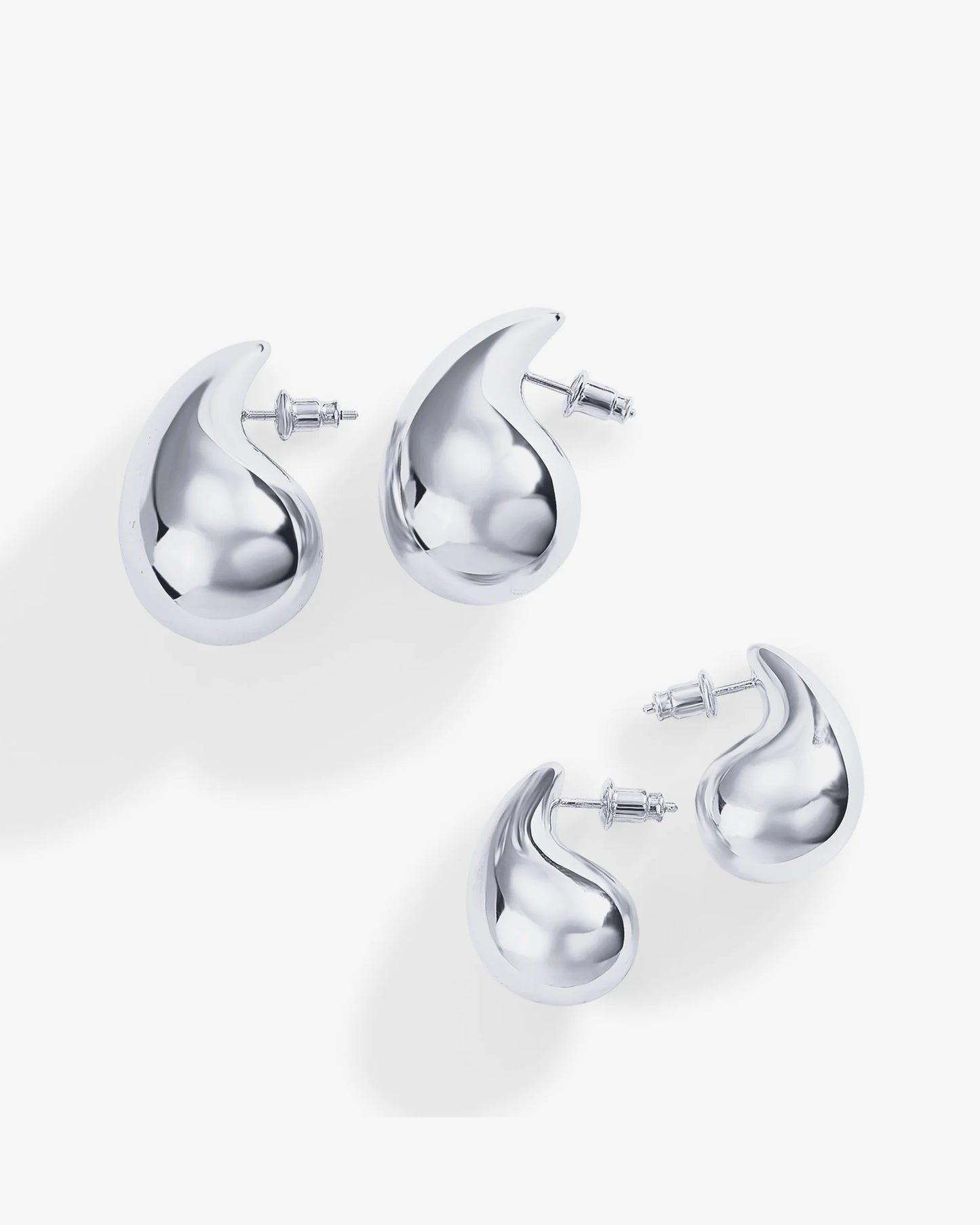 Radmohn Jewelers Teardrop Hoop Earrings - Chunky Lightweight Gold/Silver Plated