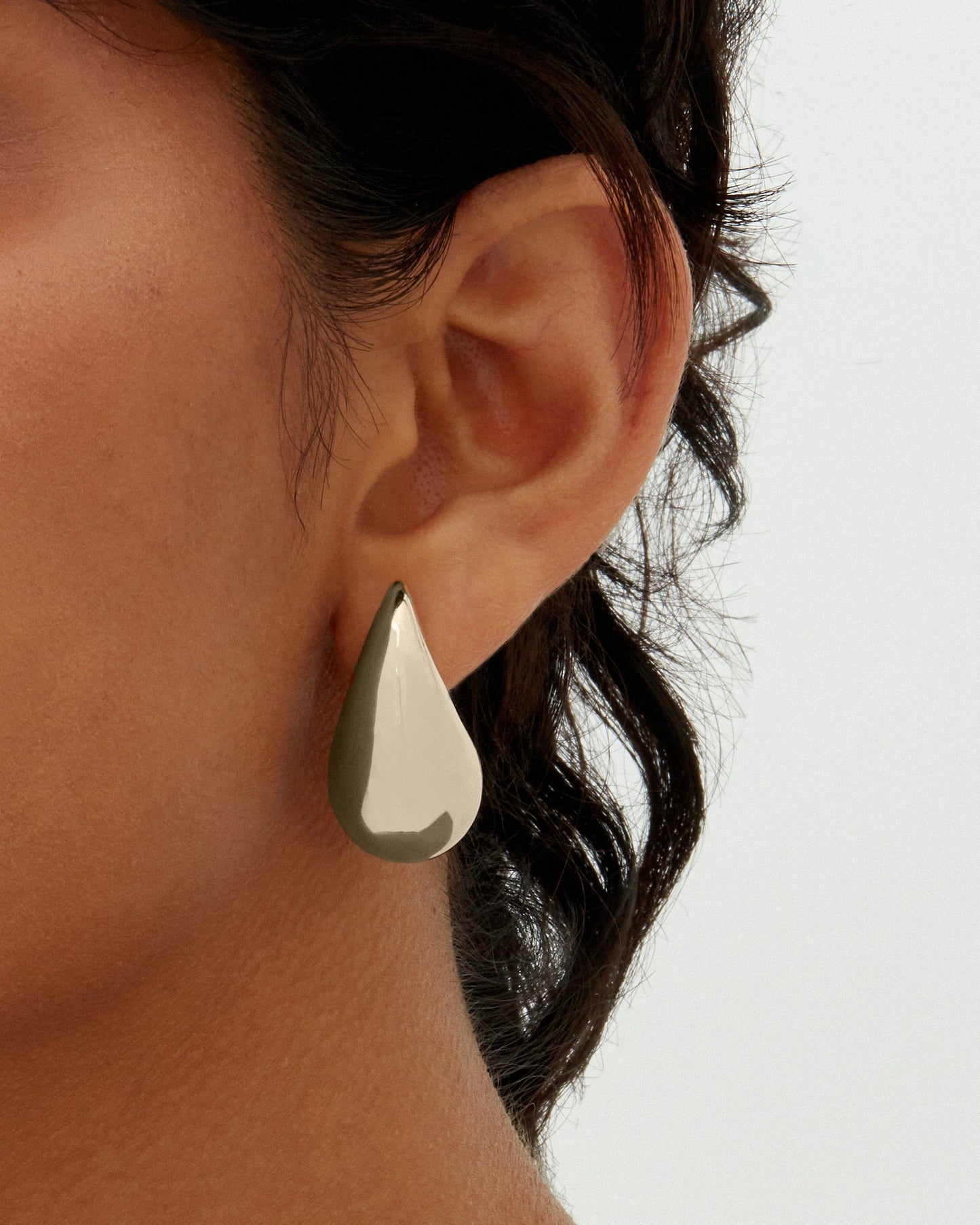 Radmohn Jewelers Teardrop Hoop Earrings - Chunky Lightweight Gold/Silver Plated