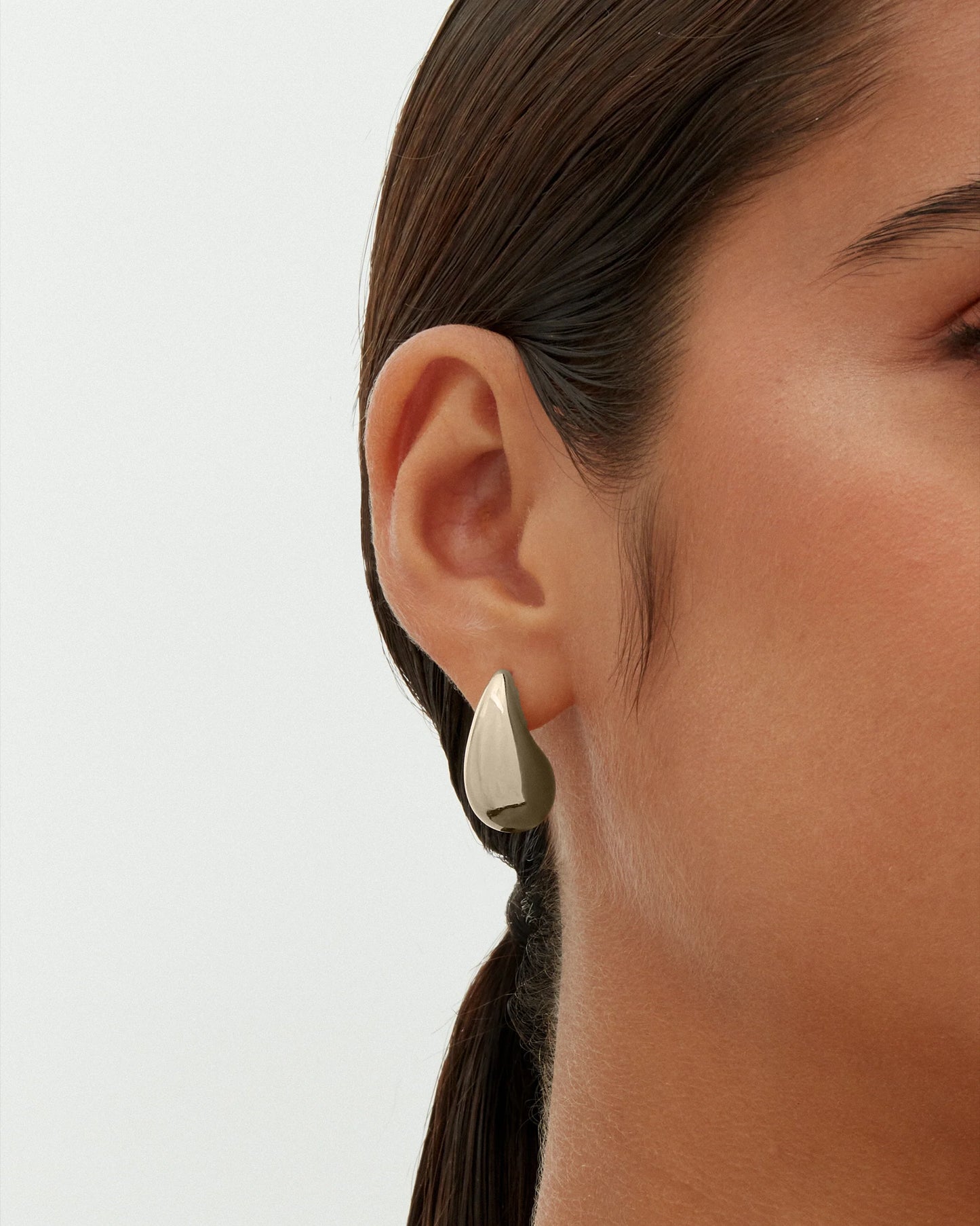 Radmohn Jewelers Teardrop Hoop Earrings - Chunky Lightweight Gold/Silver Plated
