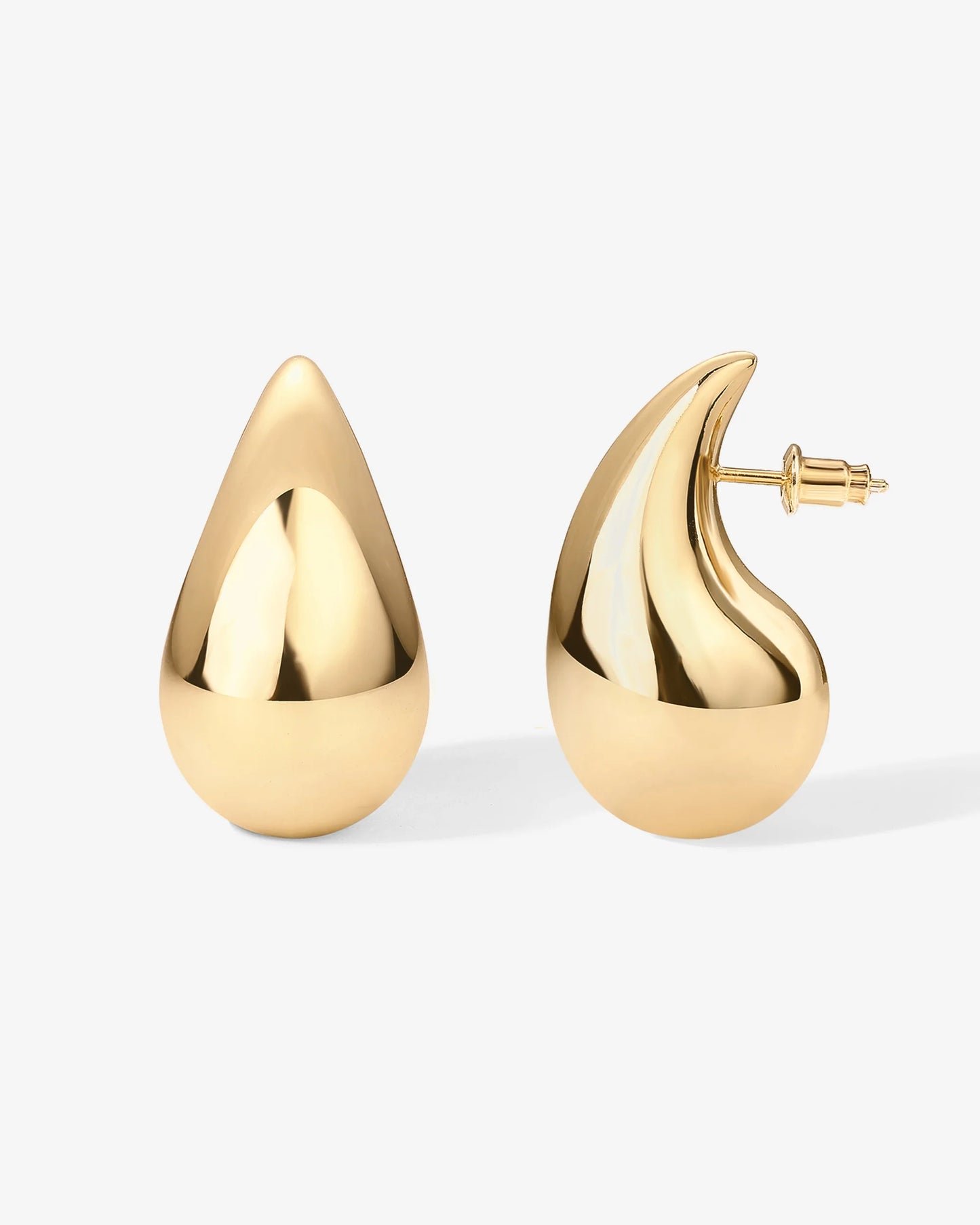 Radmohn Jewelers Teardrop Hoop Earrings - Chunky Lightweight Gold/Silver Plated