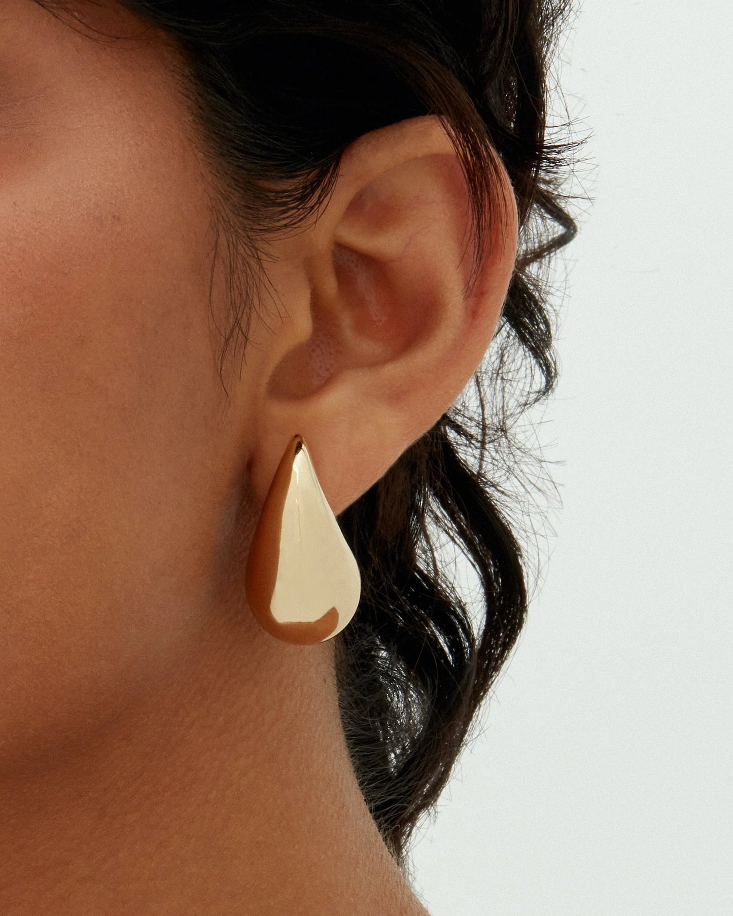 Radmohn Jewelers Teardrop Hoop Earrings - Chunky Lightweight Gold/Silver Plated